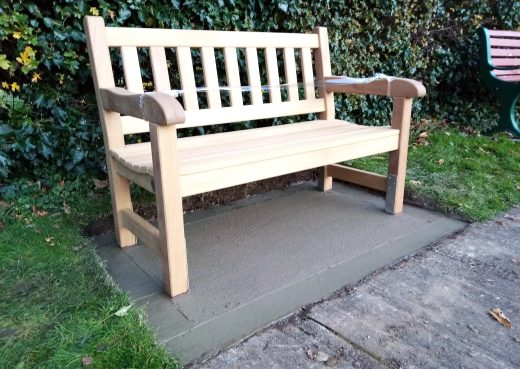 4ft York bench installed at Hedon Cemetery