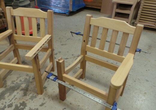 Helmsley Companion Bench in production