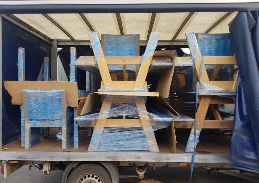 Transporting our wooden garden furniture