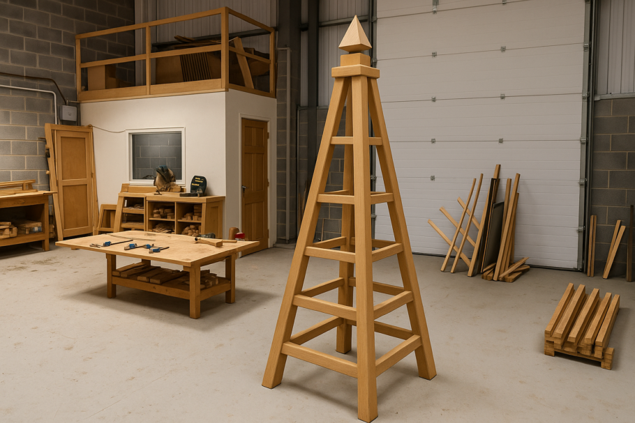 Bespoke Wooden Obelisks for a Garden in Wetherby