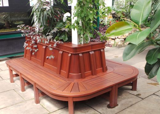 Bespoke bench in hothouse