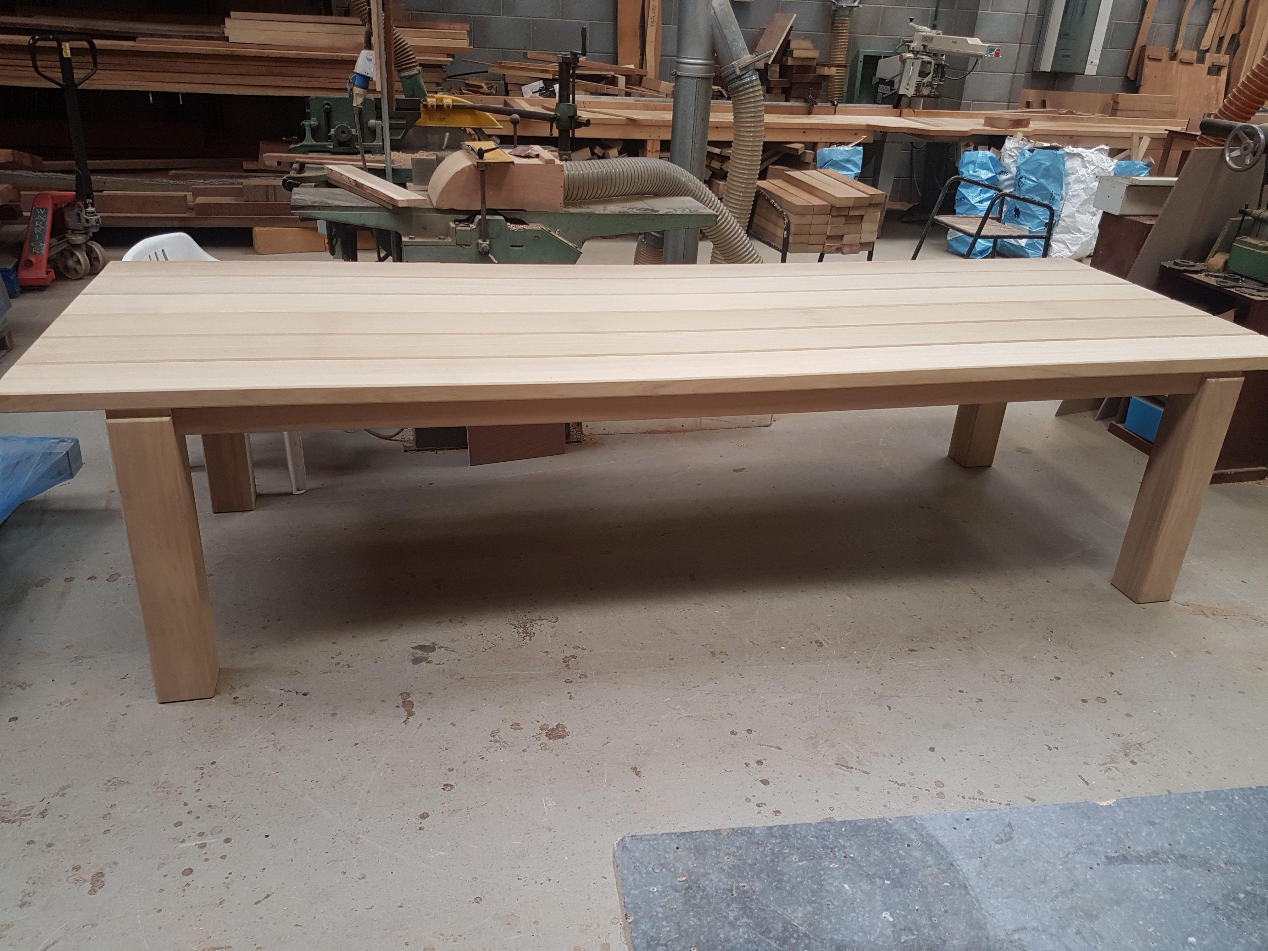 We made a large bespoke dining table delivered to Portugal Woodcraft UK