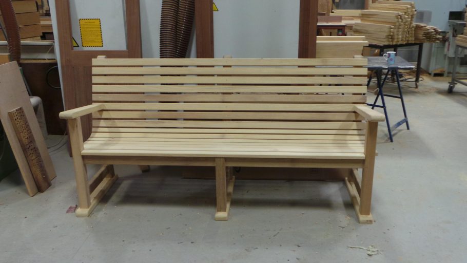 A completed Regent's Park bench