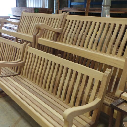 Sledge benches by Woodcraft UK