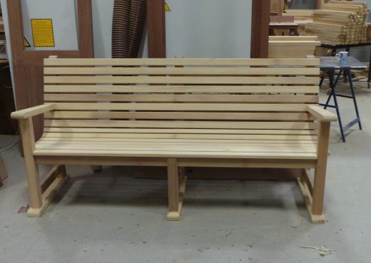 A completed Regent's Park bench