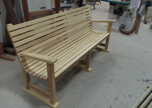 Regents bench being assembled