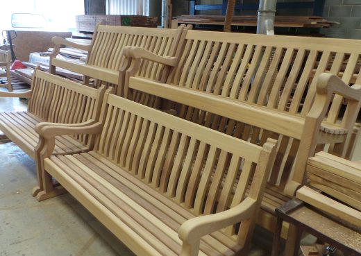 Sledge benches by Woodcraft UK