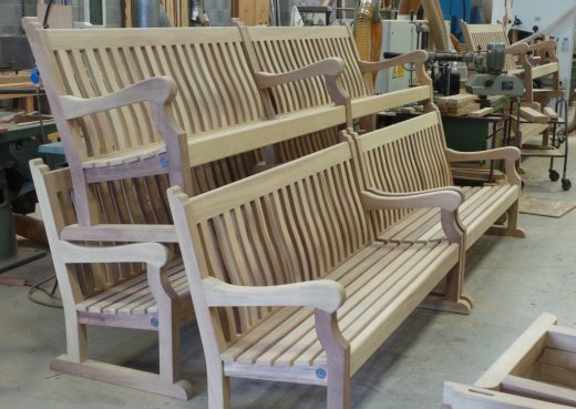 Woodcraft benches for St James park