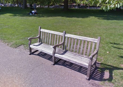 Sledge bench st james park london