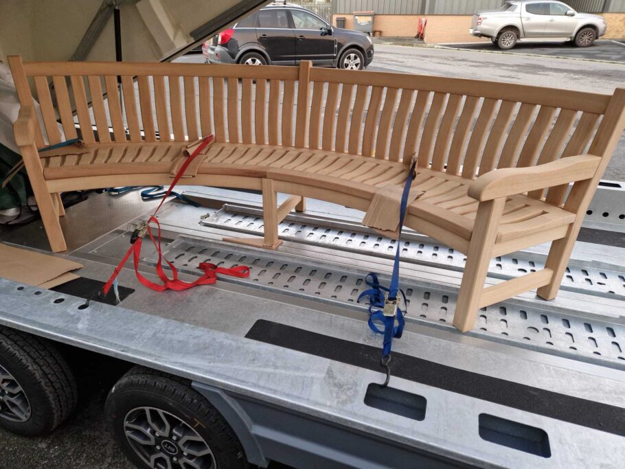 Crafting a Curved Scarborough Wooden Bench for a Customer in Edinburgh