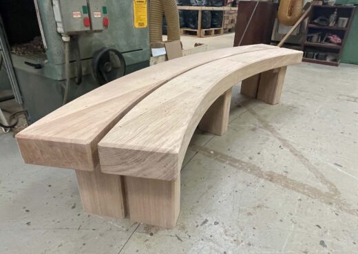 The new Tatton Park Curved Wooden Bench