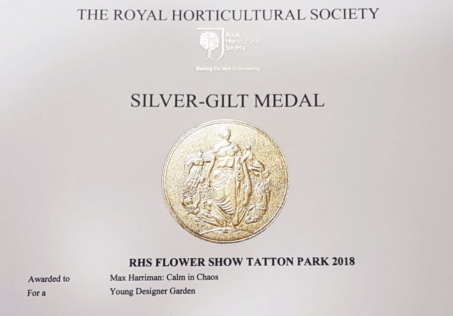 Silver Gilt Medal Winner at RHS Tatton Park 2018