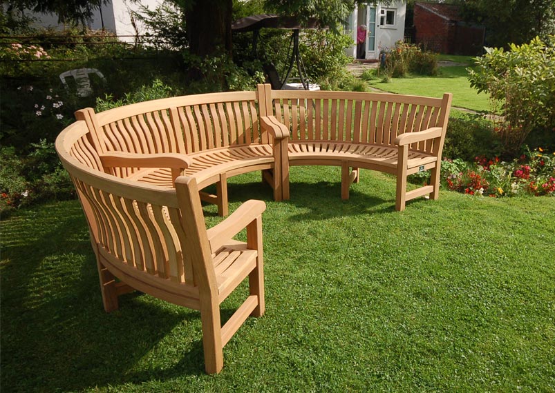 Curved Wooden Garden Benches, Handcrafted in Yorkshire | Woodcraft UK