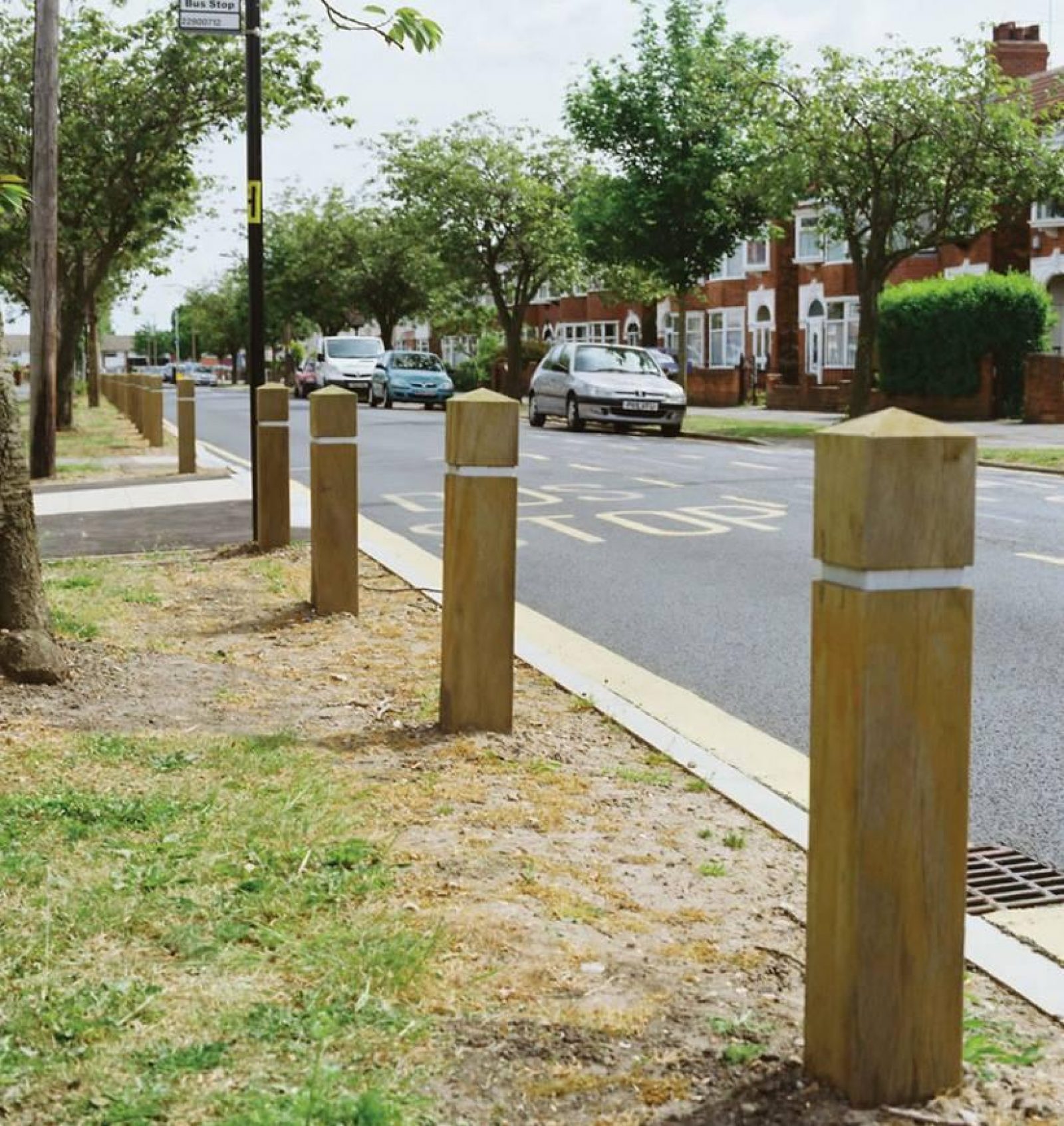 wooden car parking