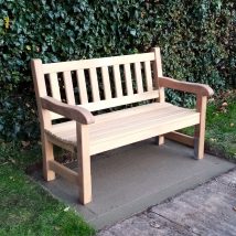 4ft York Bench with contoured arms - Click to enlarge