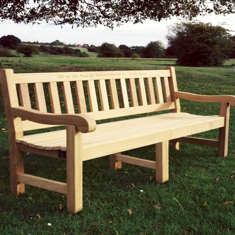 The Mendip 8ft Memorial Bench - Wood Memorial Benches For Gardens The Mendip 8ft Memorial Bench - Wood Memorial Benches For Gardens