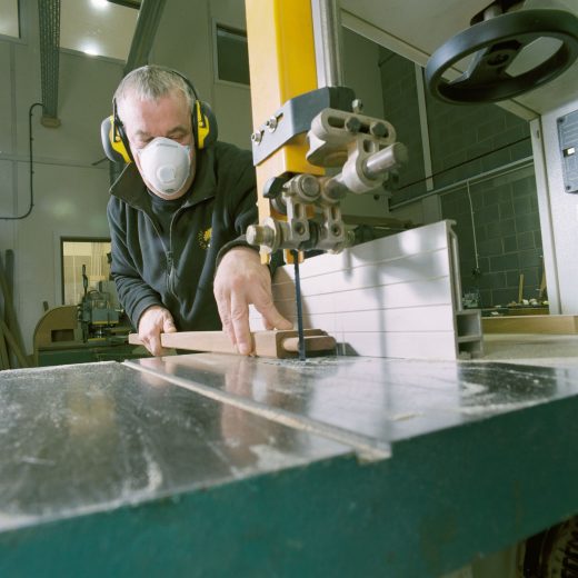 Precision cutting a furniture  joint.