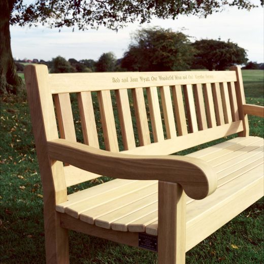 Engraved Mendip bench