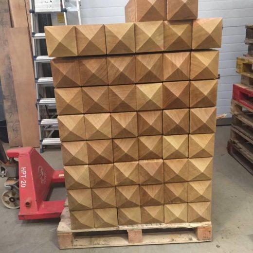 50 timber bollards ready for dispatch