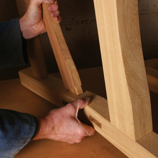 Assembling a garden bench