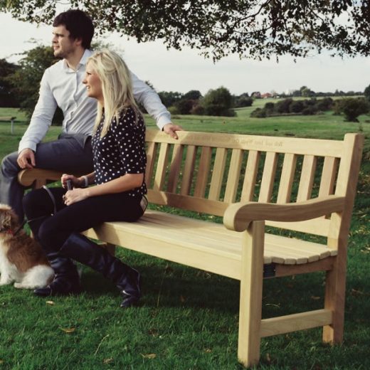 A Mendip Bench from our traditional garden bench range.