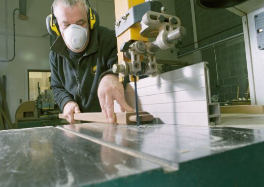 Precision cutting a furniture  joint.