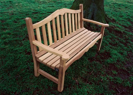 Top view of the Knaresborough wooden bench