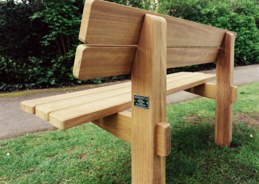 Staxton garden bench rear view
