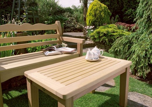 The Malton Coffee table pictured with the Beverley Bench