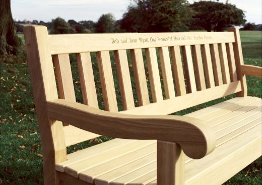 Engraved Mendip bench