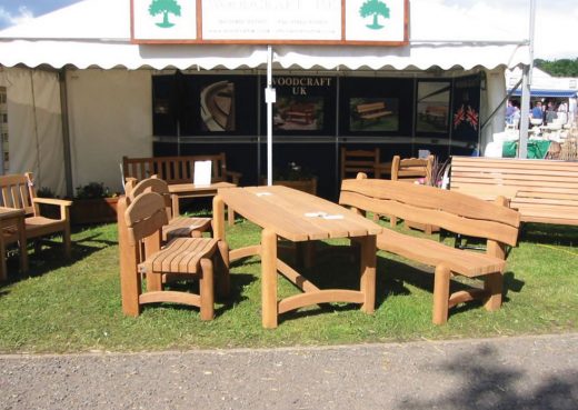 The Waveform bench, chairs and table at the Yorkshire Show