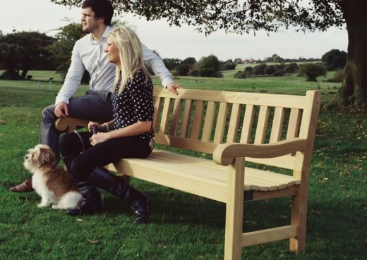 A Mendip Bench from our traditional garden bench range.