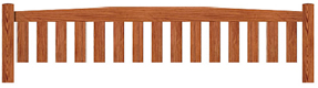 Curved Garden bench top rail option B