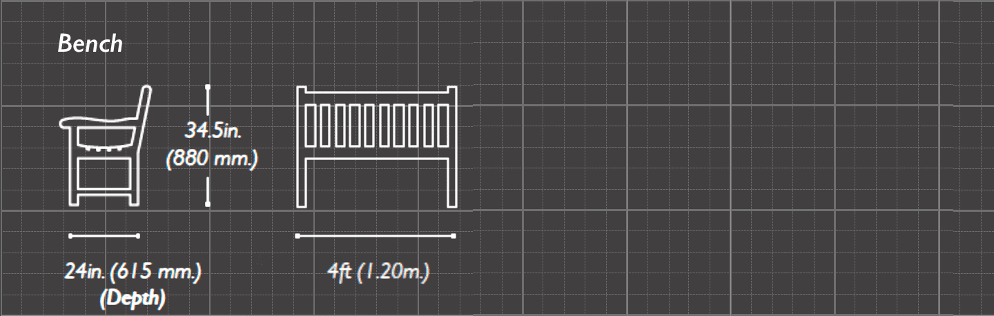 The Scarborough 4ft Memorial Bench Sizes