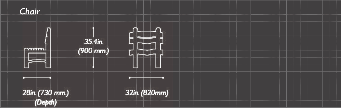 The Waveform Garden Chair Sizes