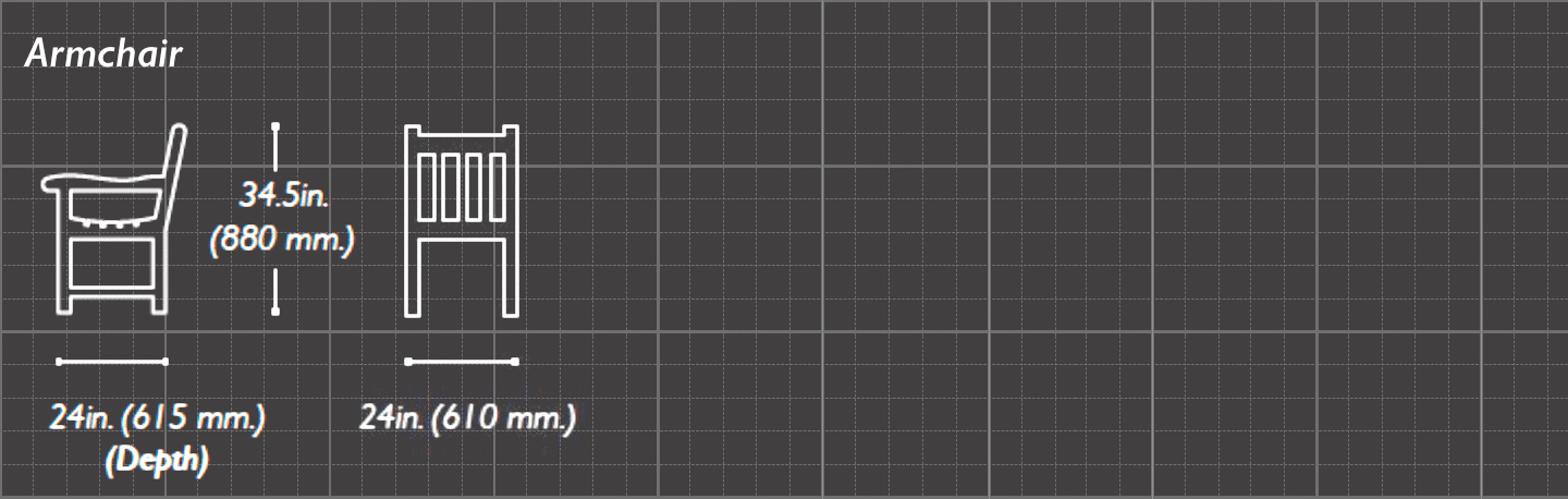 The York Garden Arm Chair Sizes